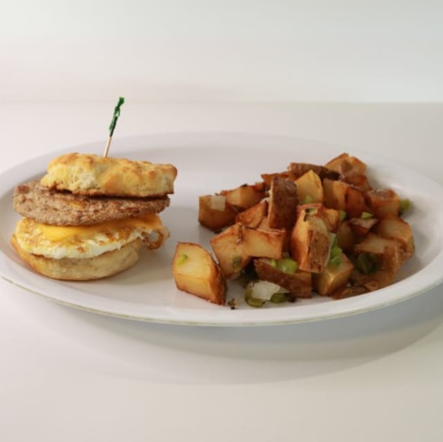 Biscuit, Egg, & Cheese Sandwich.