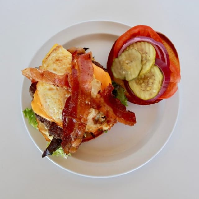 Jim's Farmhouse Burger.