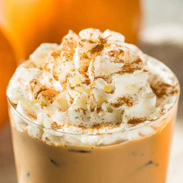 Pumpkin Spice Iced Latte.